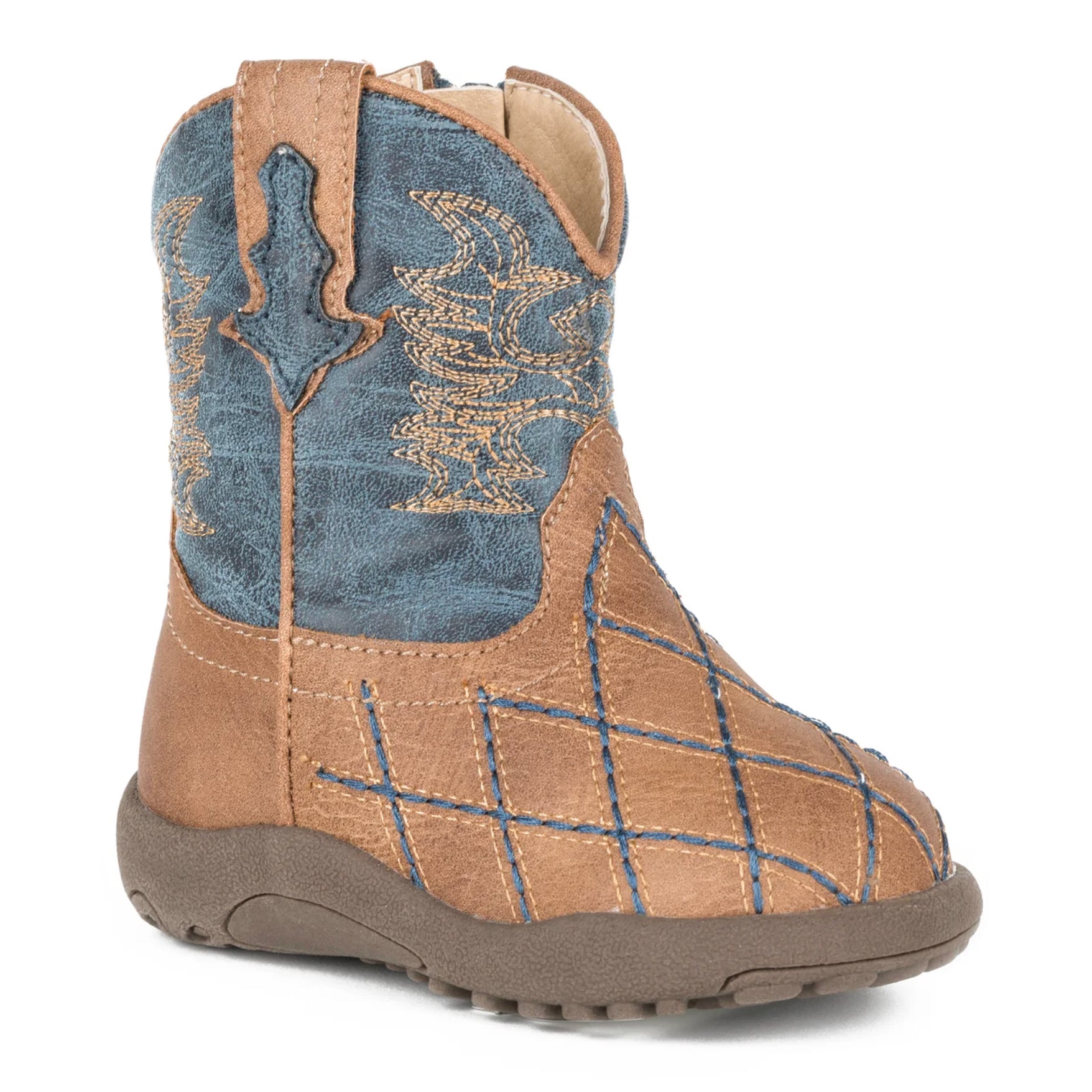 Roper Infant Cowbaby Crosscut Tan/Navy / 1