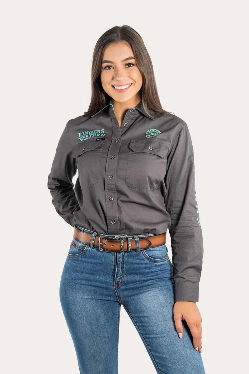 Ringers Jillaroo FB Shirt Black/Melon / 10