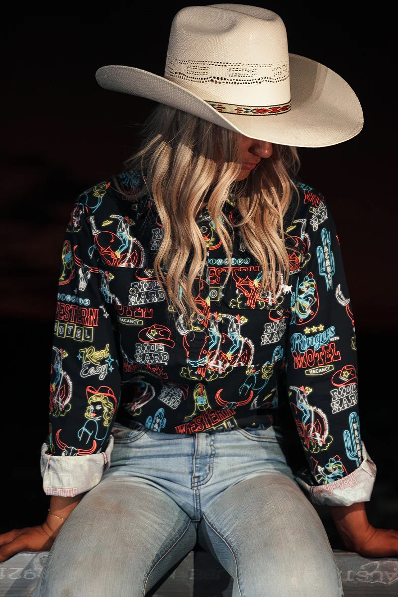 Ringers Dyno Wmns Work Shirt Black/Multi / 10