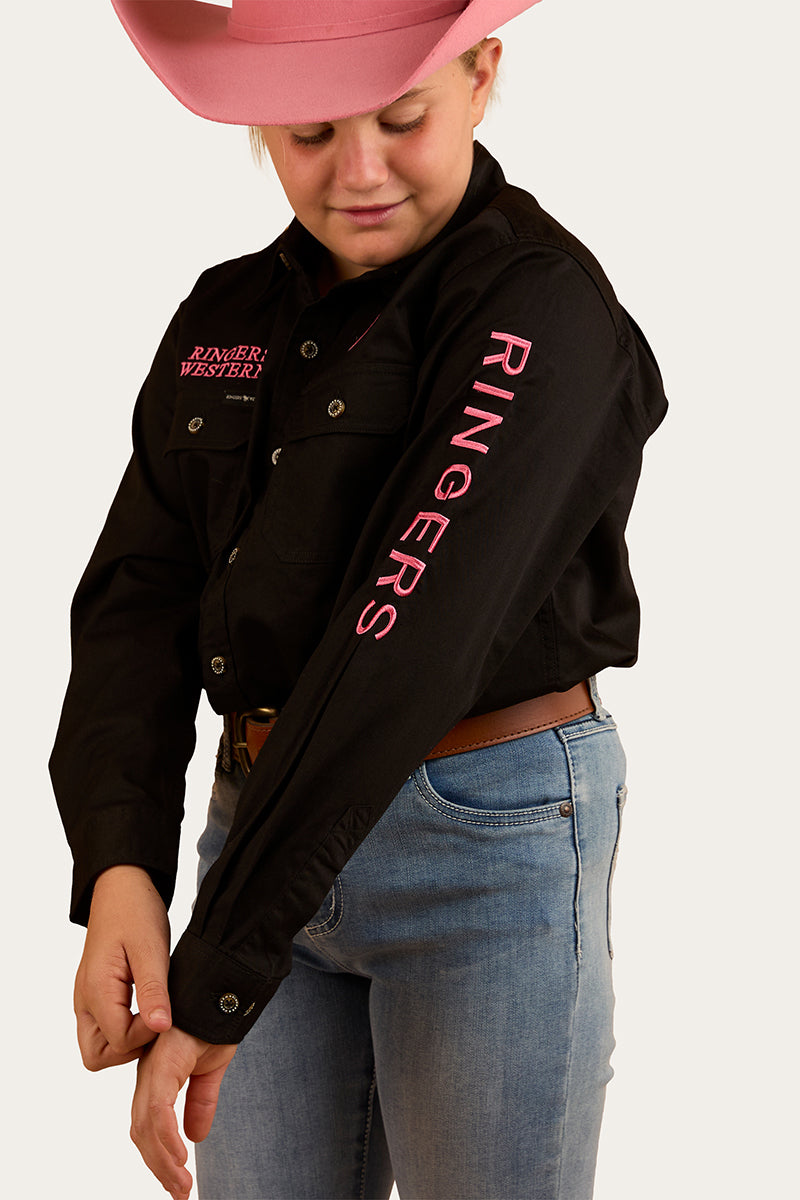 Ringers Jackaroo FB Shirt Black/Melon / 10