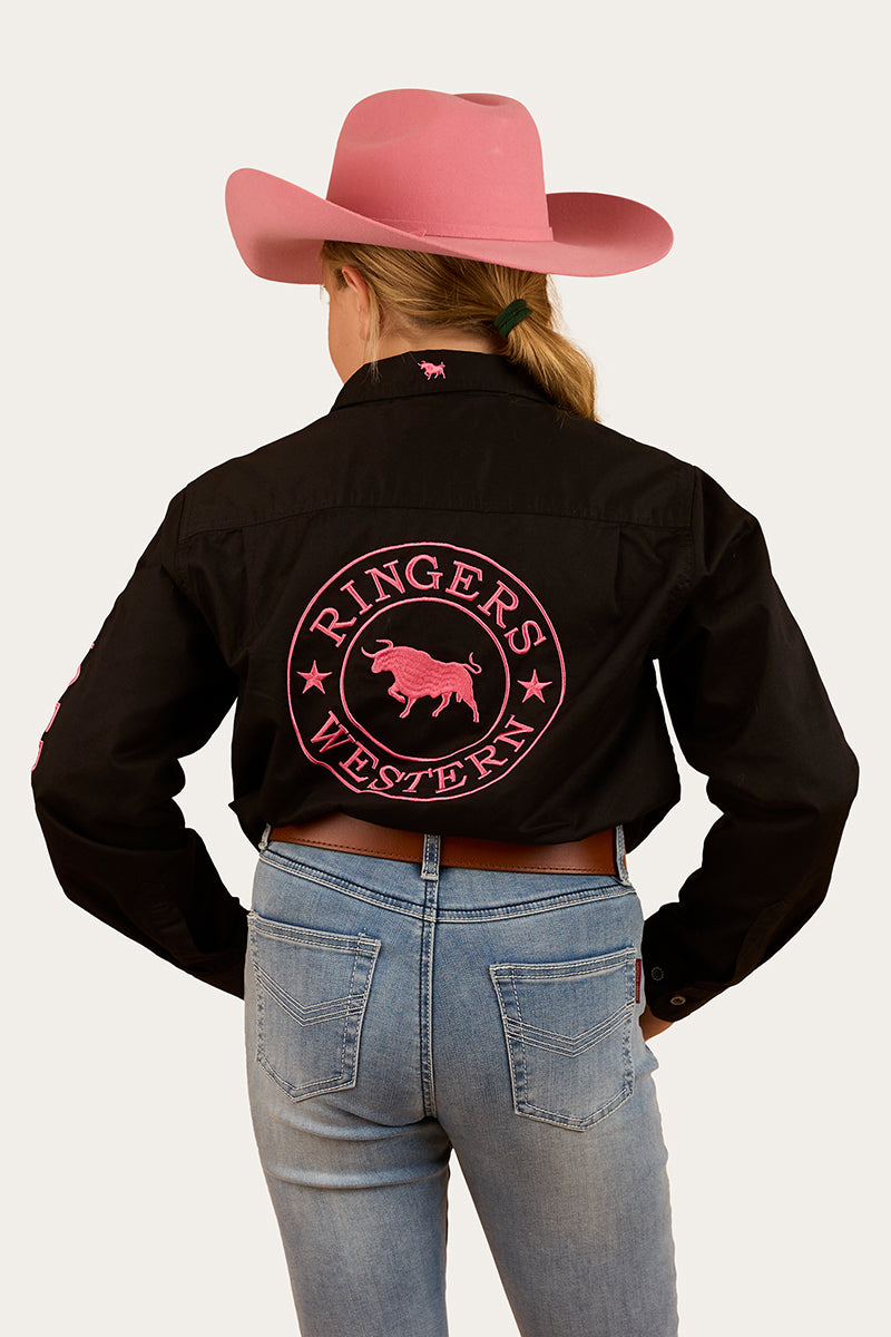 Ringers Jackaroo FB Shirt Black/Melon / 10