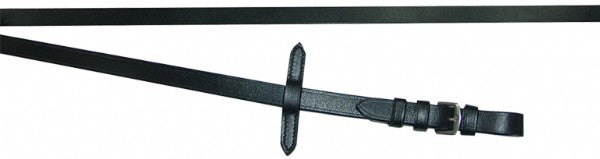 Enzo Plain Leather Reins Black / 5/8 Buckle