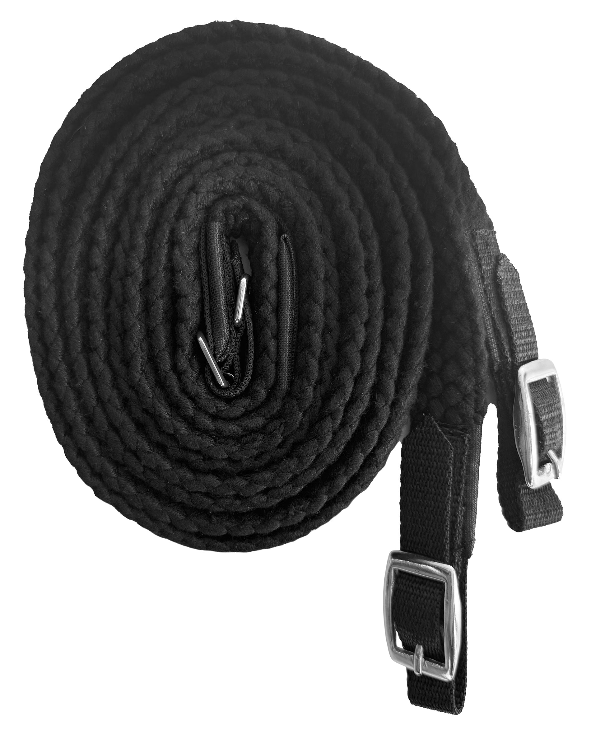 Enzo Poly Braided Reins Black / All