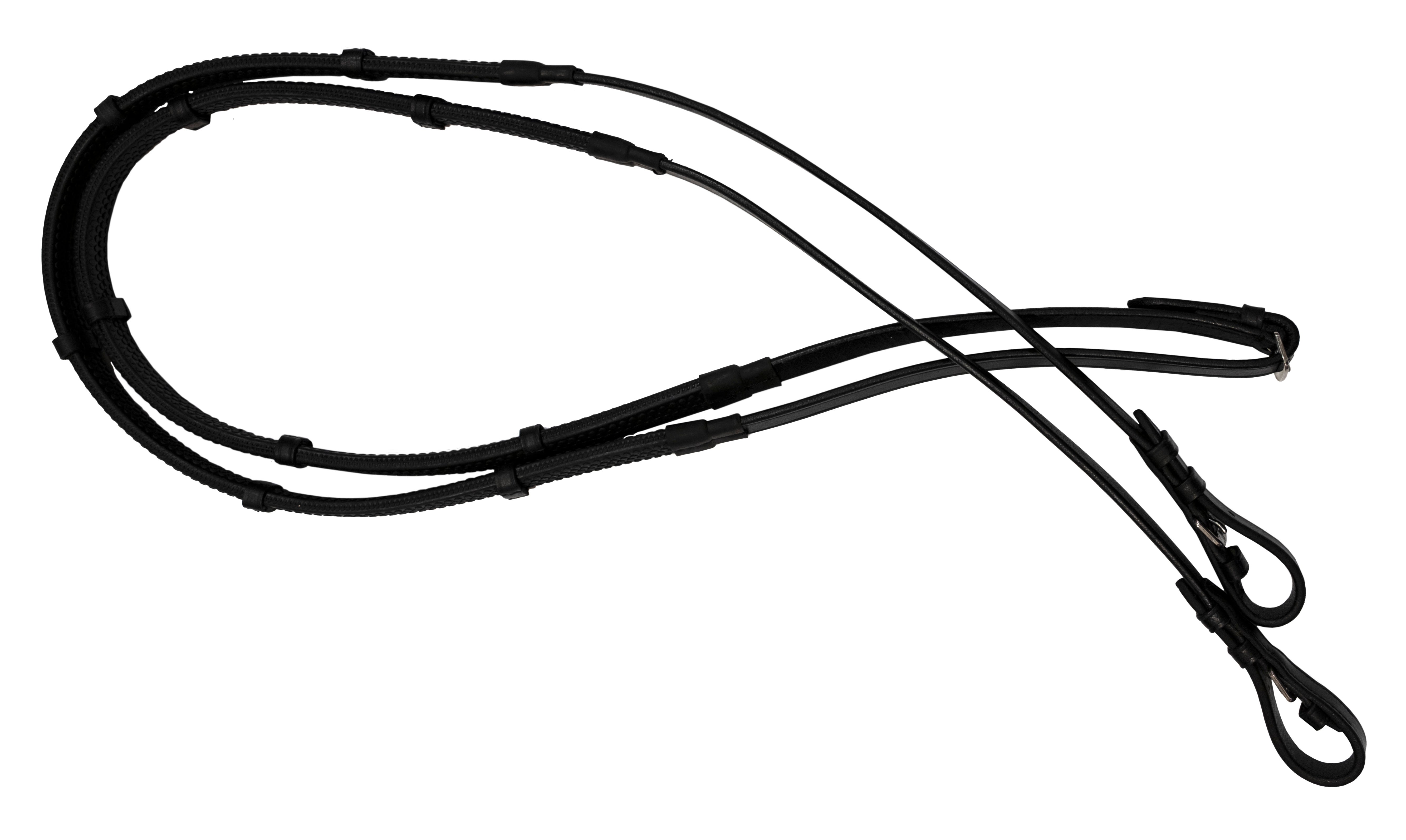 Enzo Rubber Grip Rein Lthr w/Loop Black / All