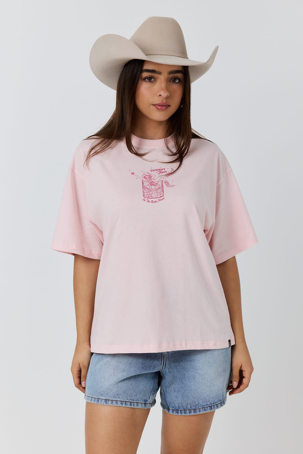 Ringers Cowboy Tears Womens Oversized T-Shirt