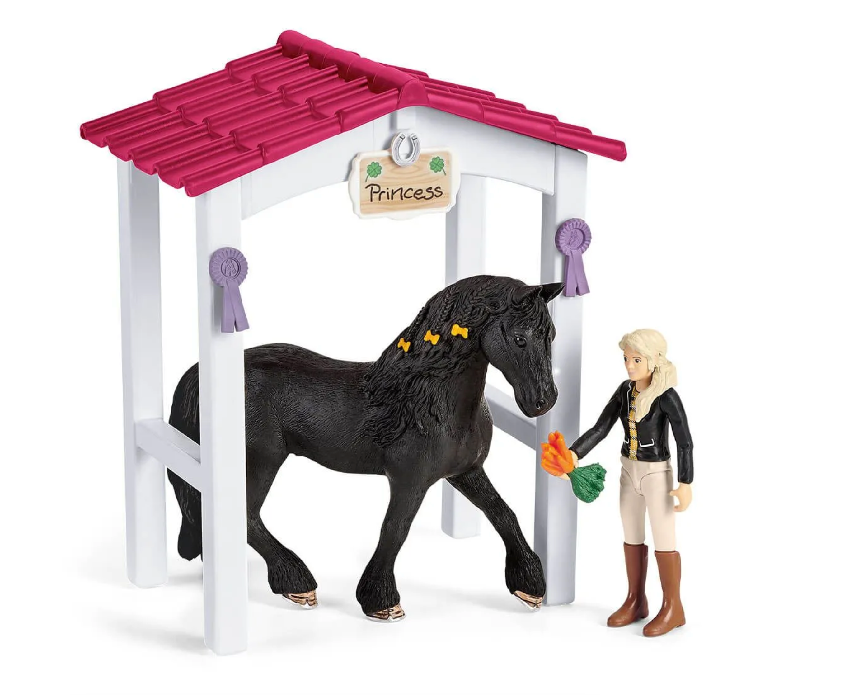 Schleich Horse Stall w/Tori & Princess