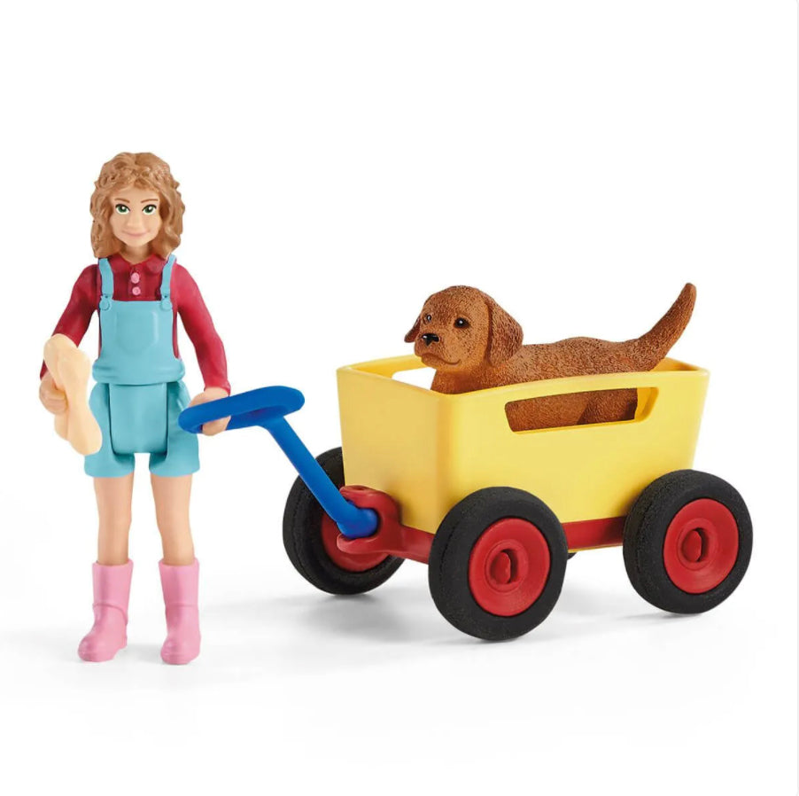 Schleich Puppy Wagon Ride