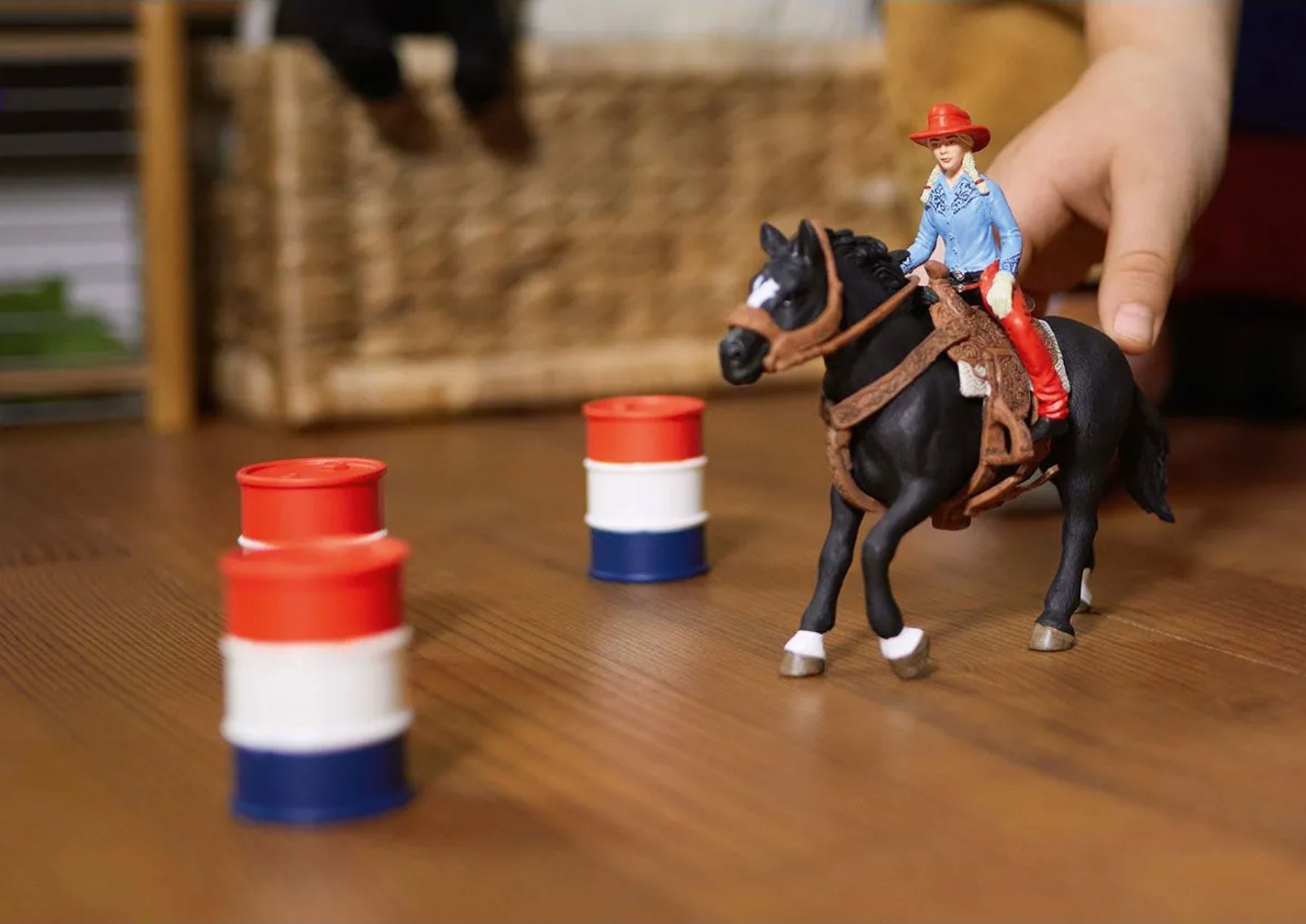 Schleich Cowgirl Barrel Racing Fun