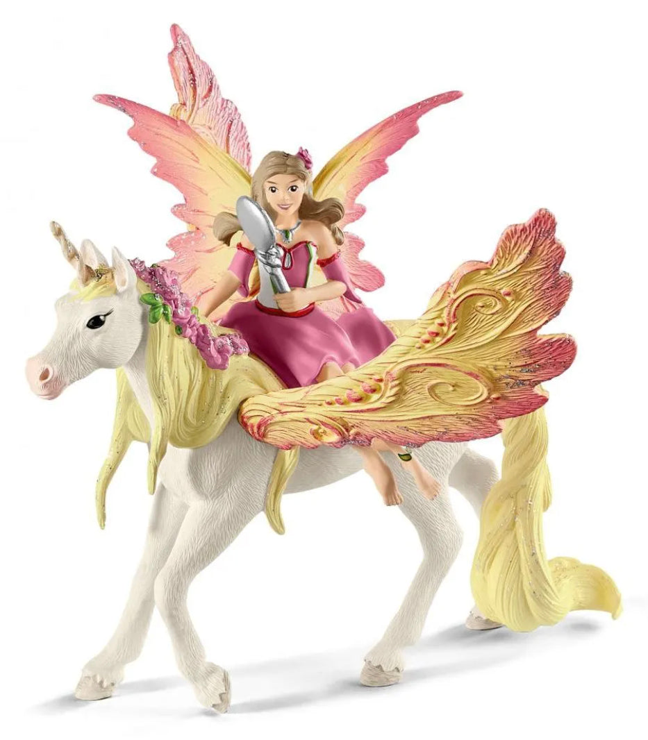 Schleich Fairy Feya w/Pegasus Unicorn%