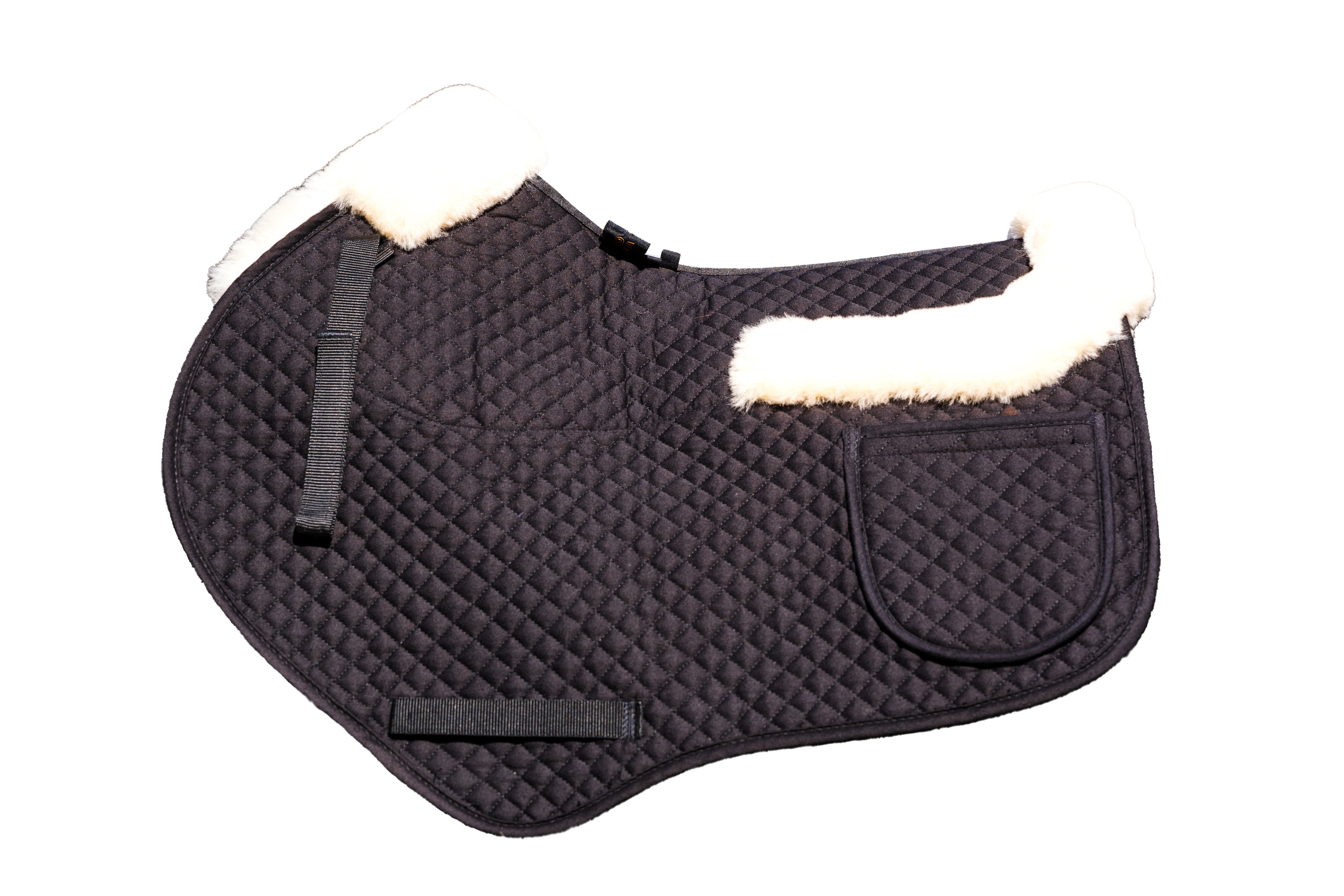 Enzo Sheepskin Hunt Pad w/Pockets Black / All