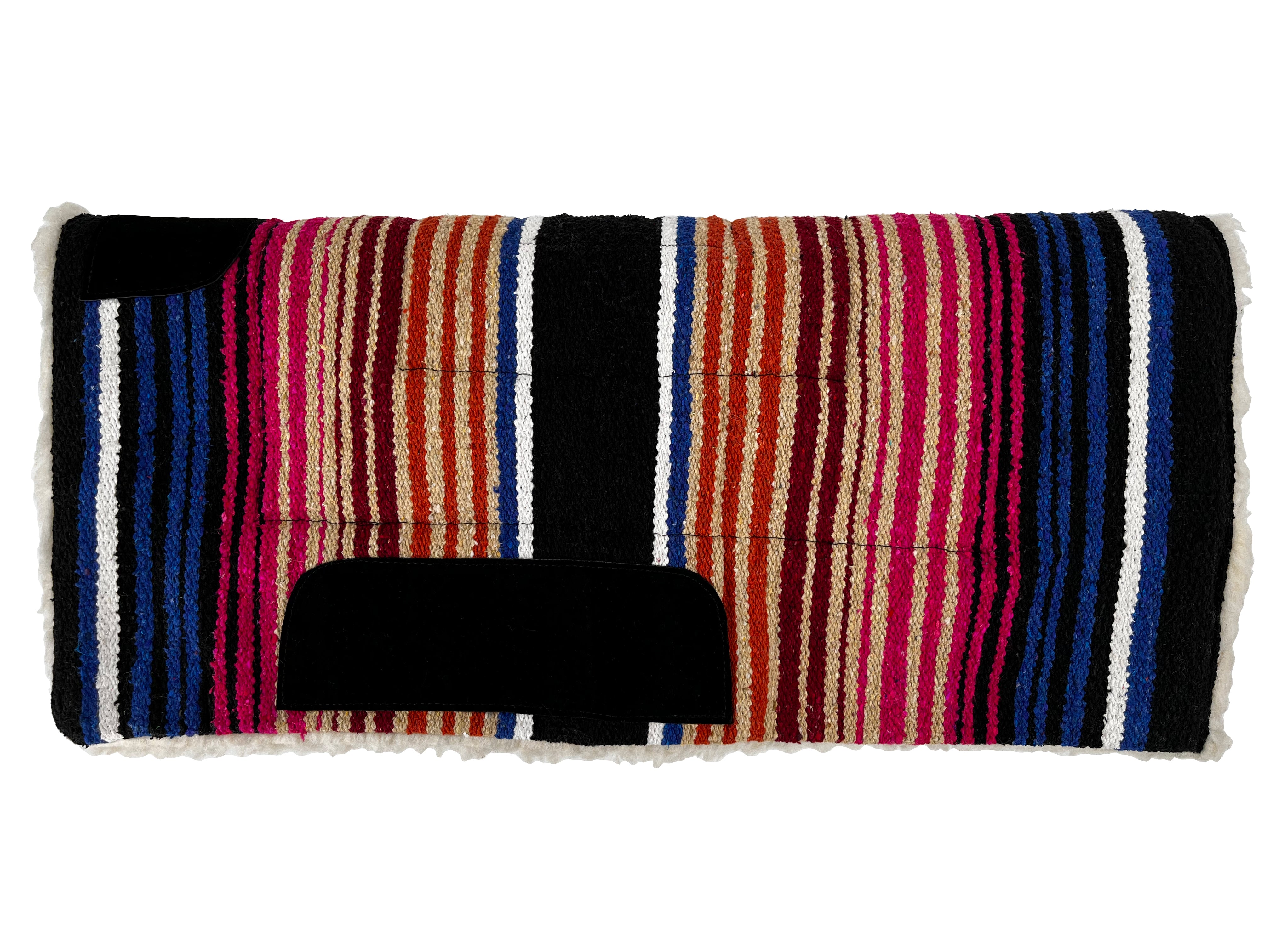 Navajo Stripe Saddle Pad W/Fleece Linig
