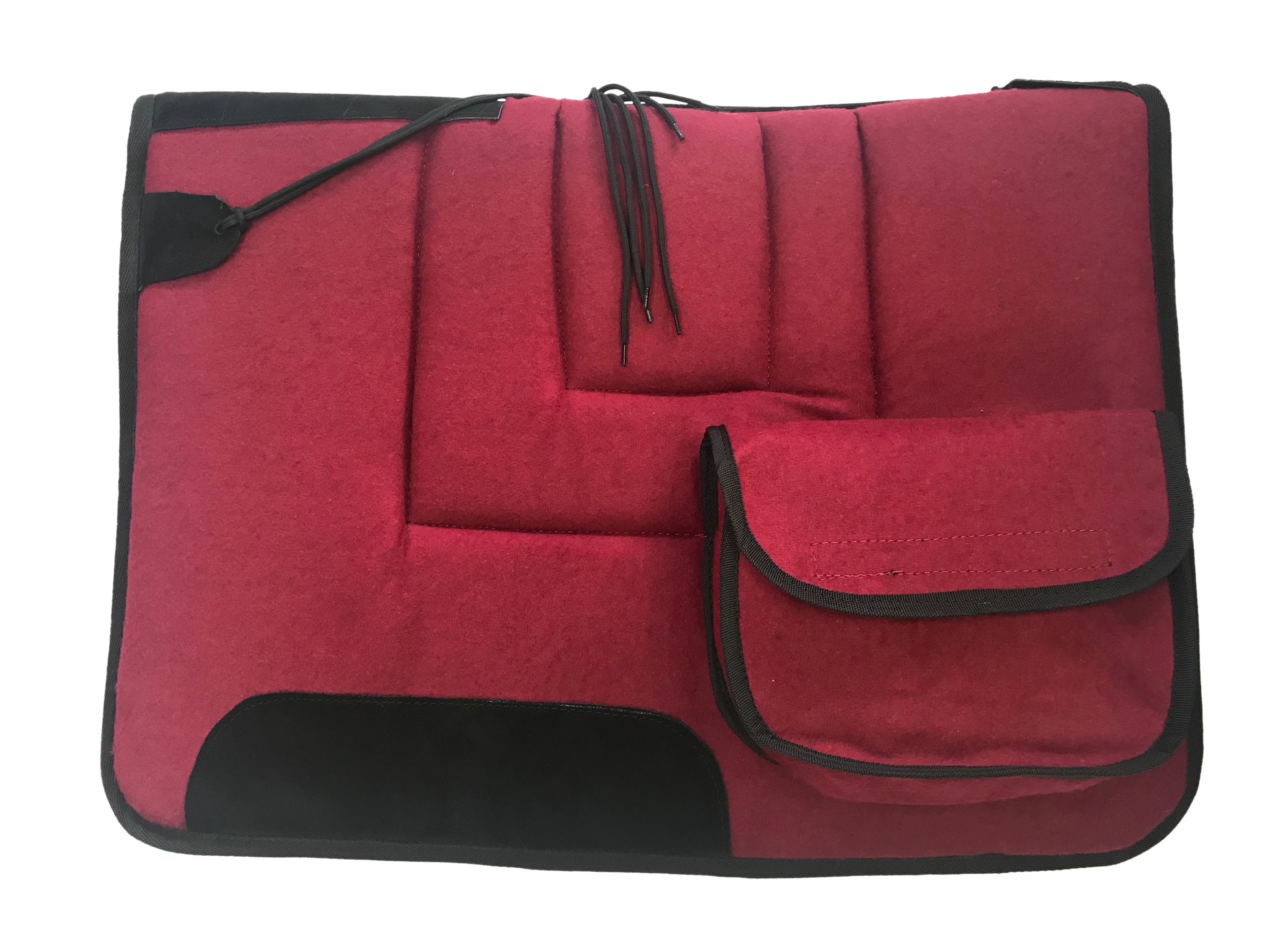 Stock Saddle Cloth Wool Burgundy / All