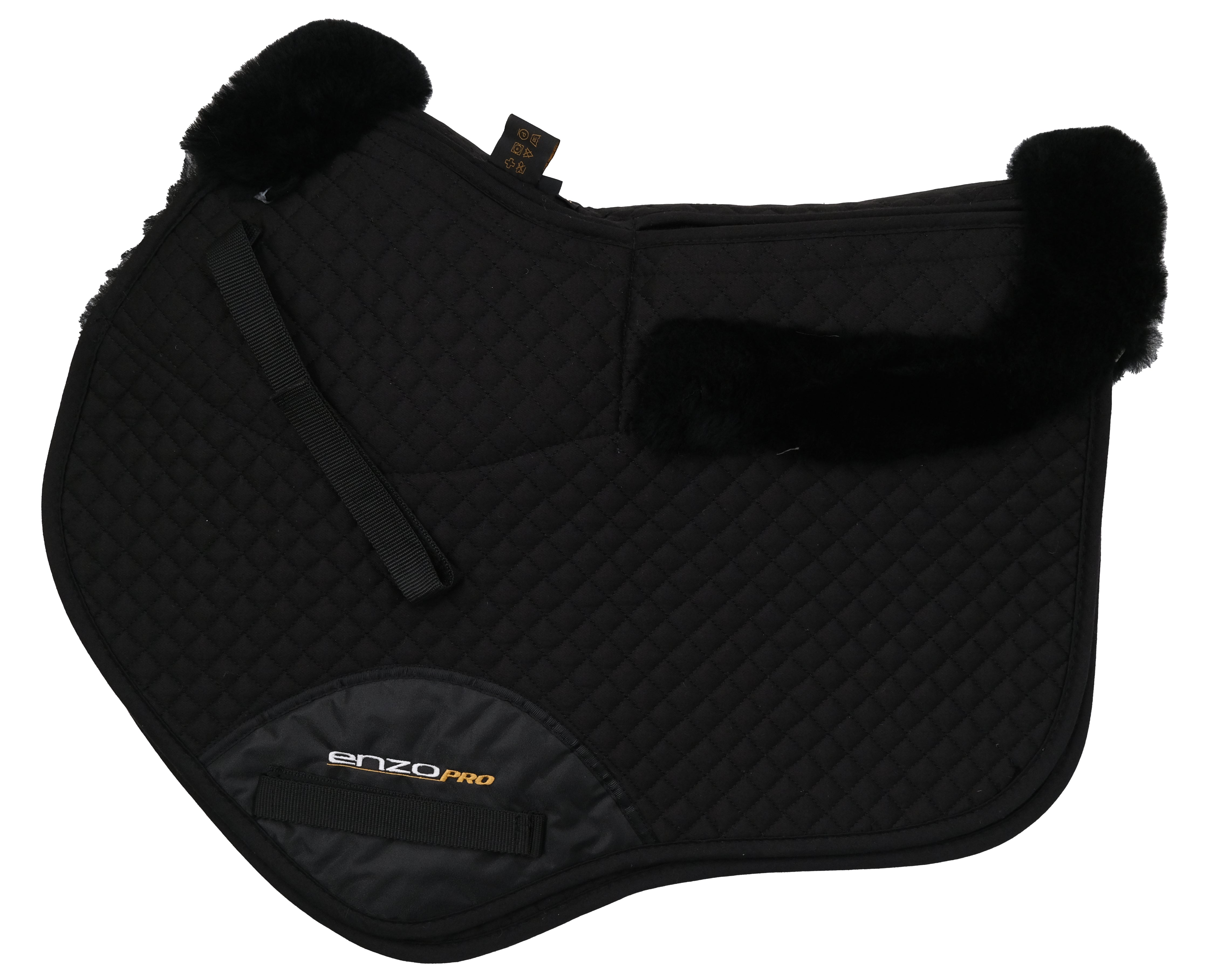 EnzoPro Sheepskin GP Saddle Pad Black / Cob