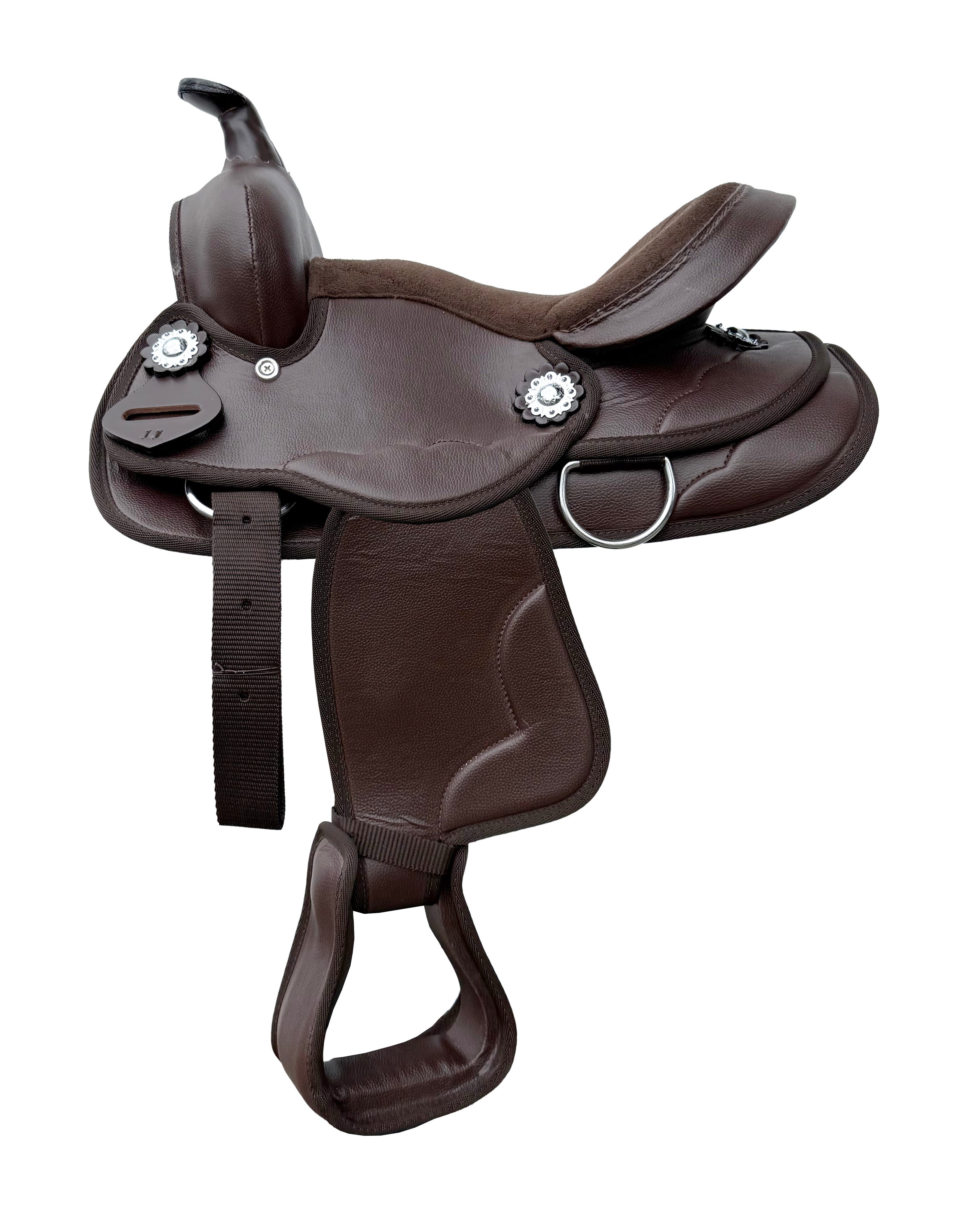 Enzo Colt Synthetic Saddle Dark Brown / 10
