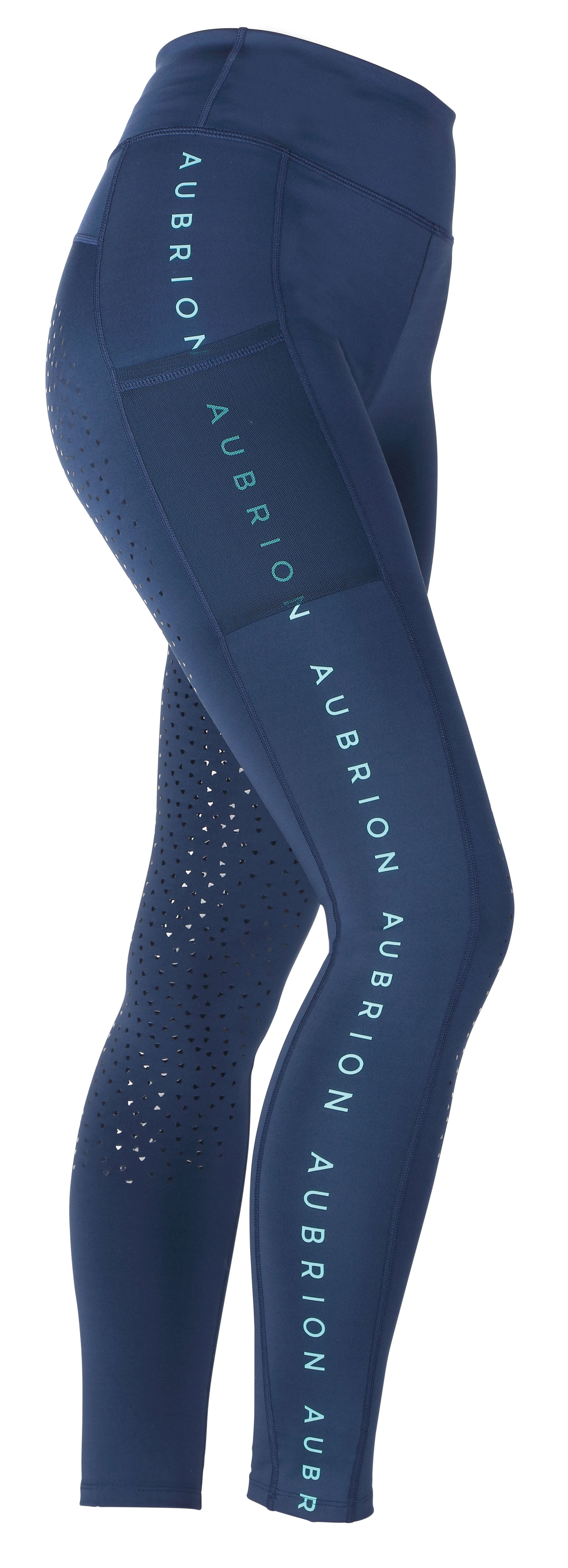 Shires Aubrion Brook Logo Tights Navy / Large