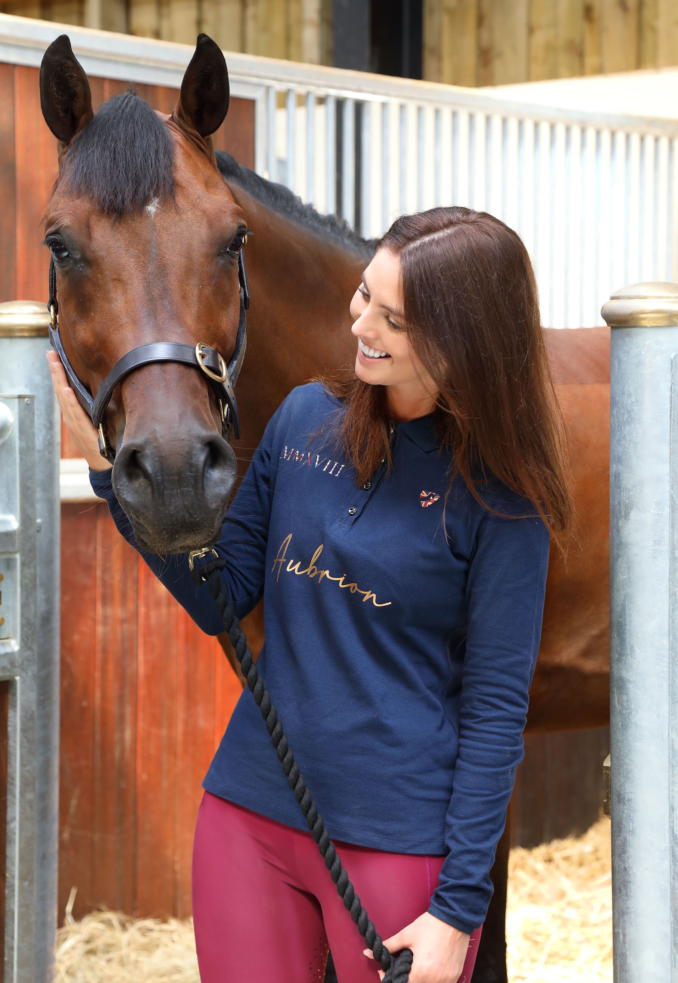 Shires Team L/S Polo Mulberry / Large