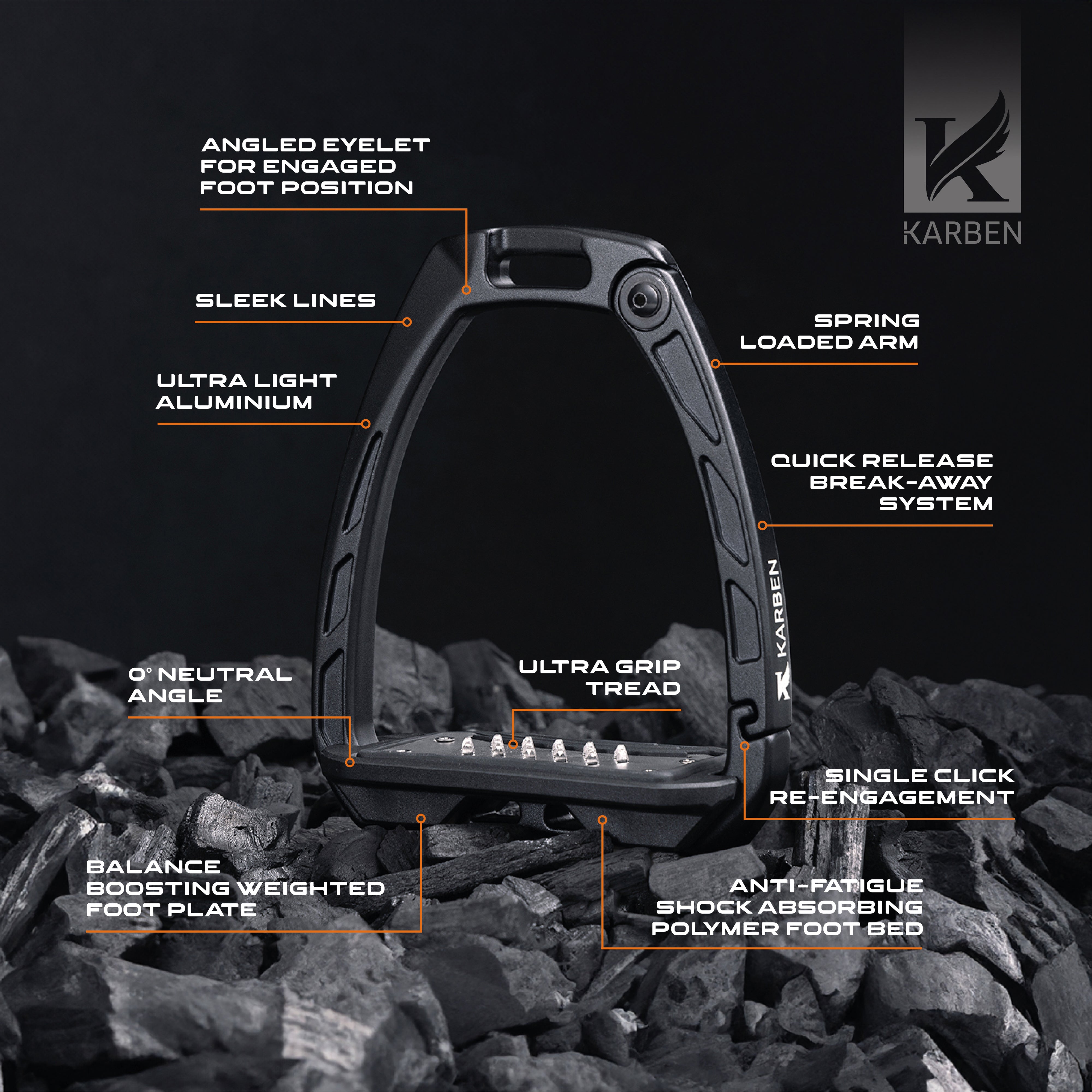 Shires Karben Ultra Grip Stirrups (Blk)%