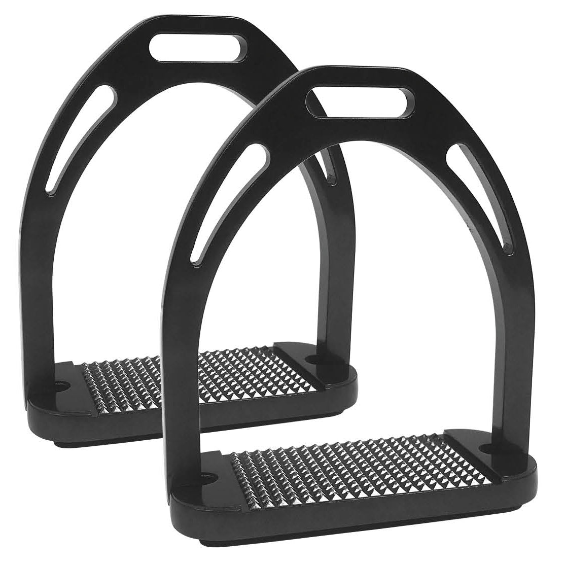 Enzo Aluminium Stirrup & Spur Set (Blk)%