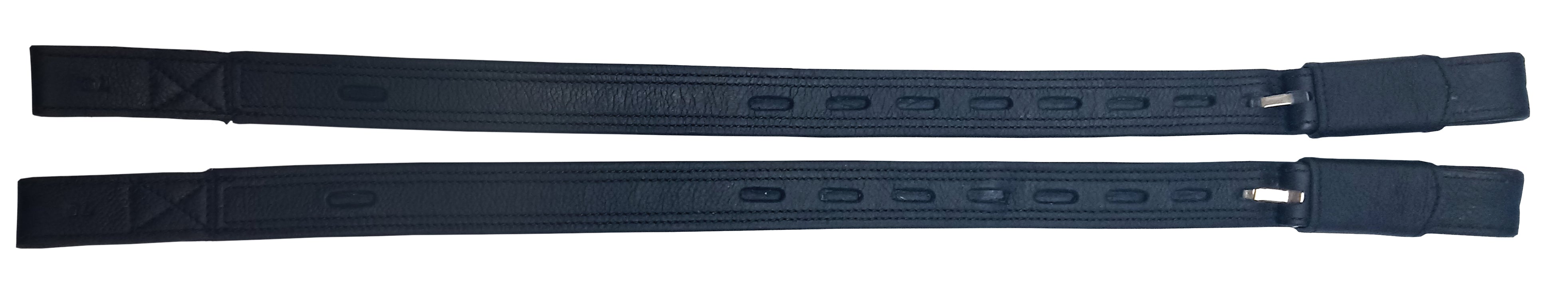 Enzo Keyhole Stirrup Leathers Black / All
