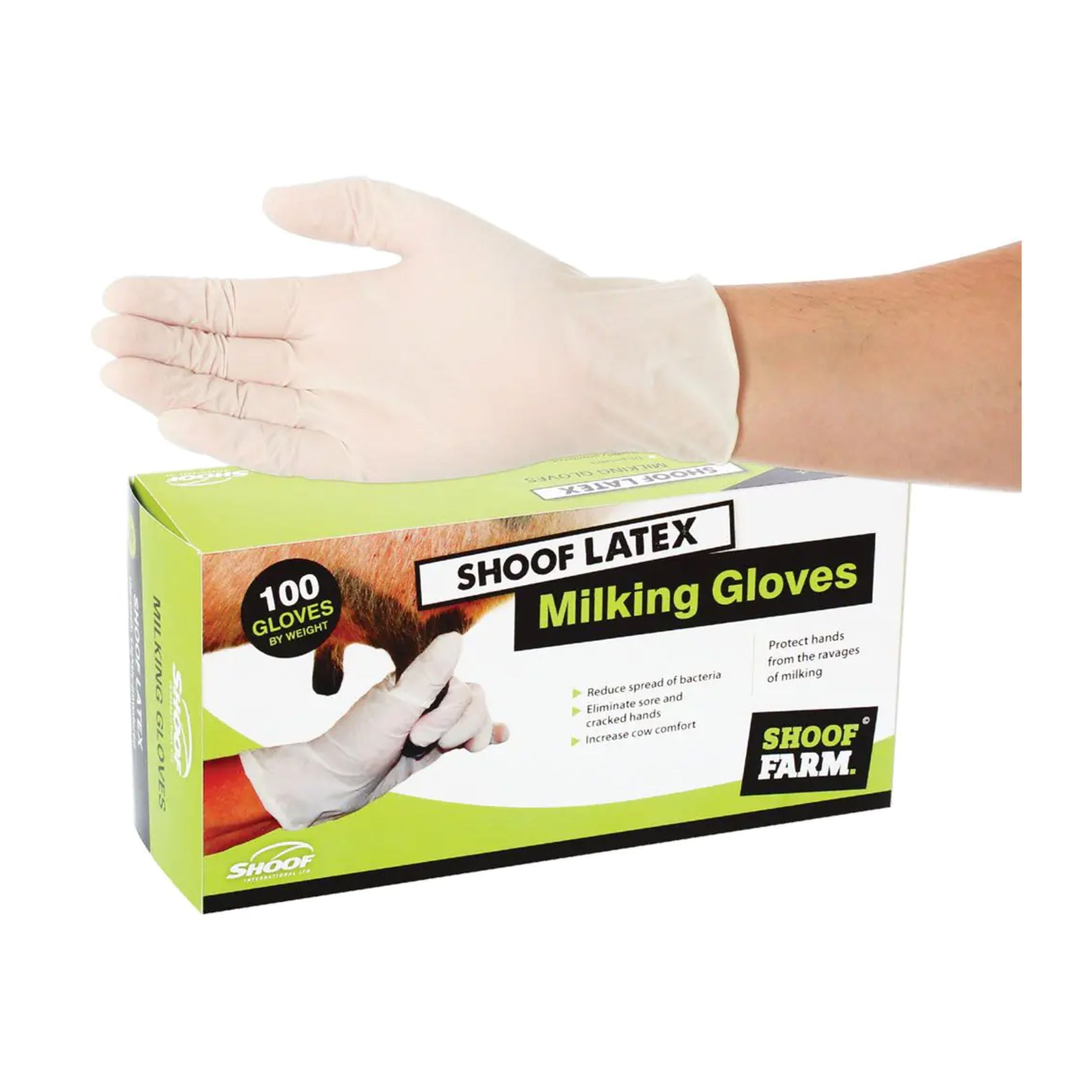 Shoof Milking Gloves Latex 100 pack