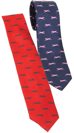 Shires Show Tie w/Horse (Red/Navy)%