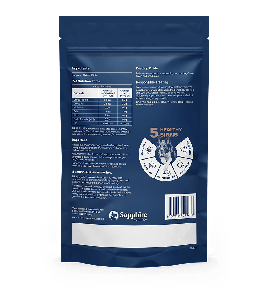 True Blue Treats Kangaroo Cubes (50g)