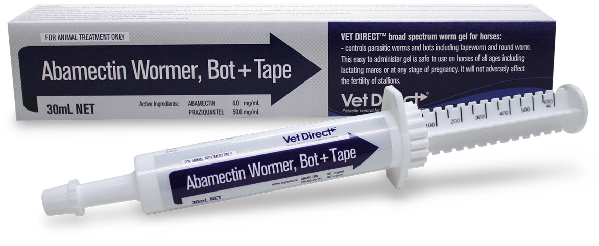 Vet Direct Abamectin Wormer, Bot + Tape
