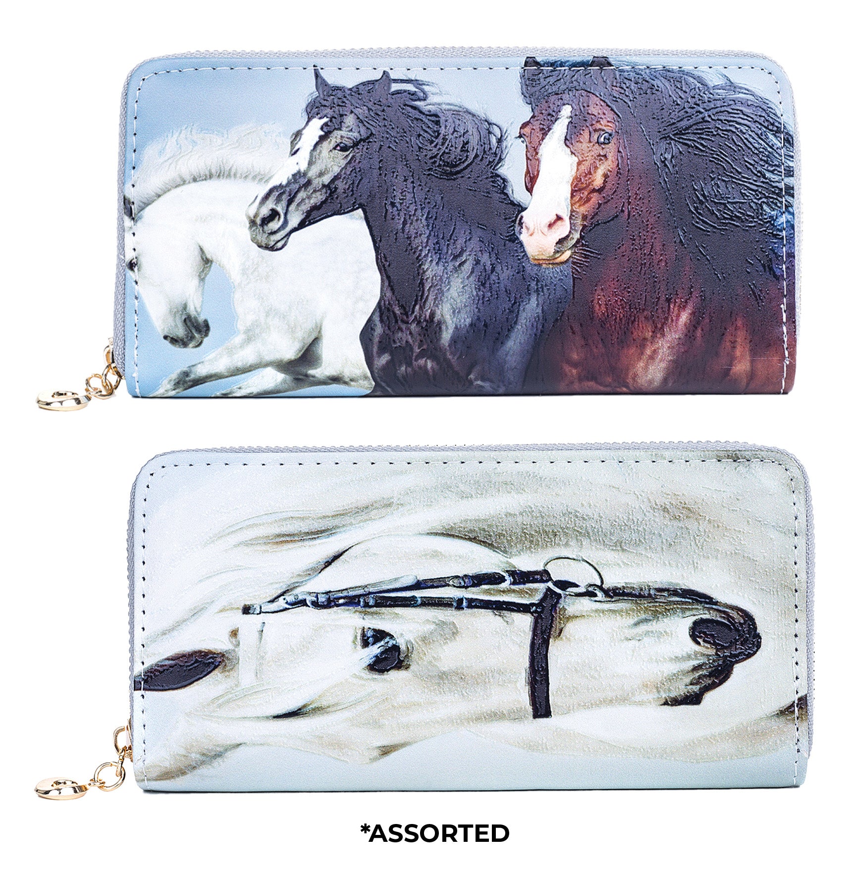 Horse Print Double Wallet (Asst)