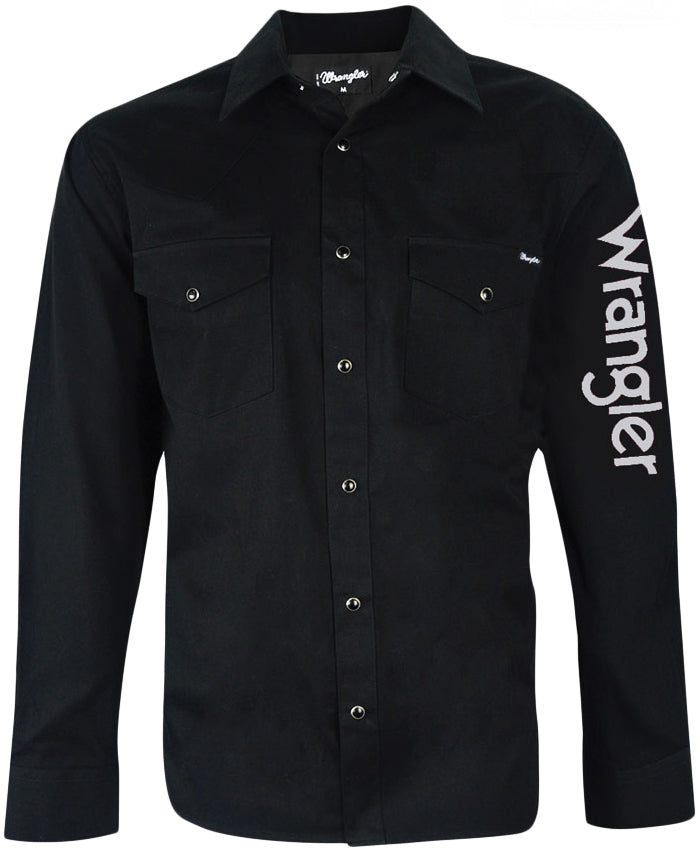 Wrangler Mns Rodeo LS Drill Shirt White / Medium