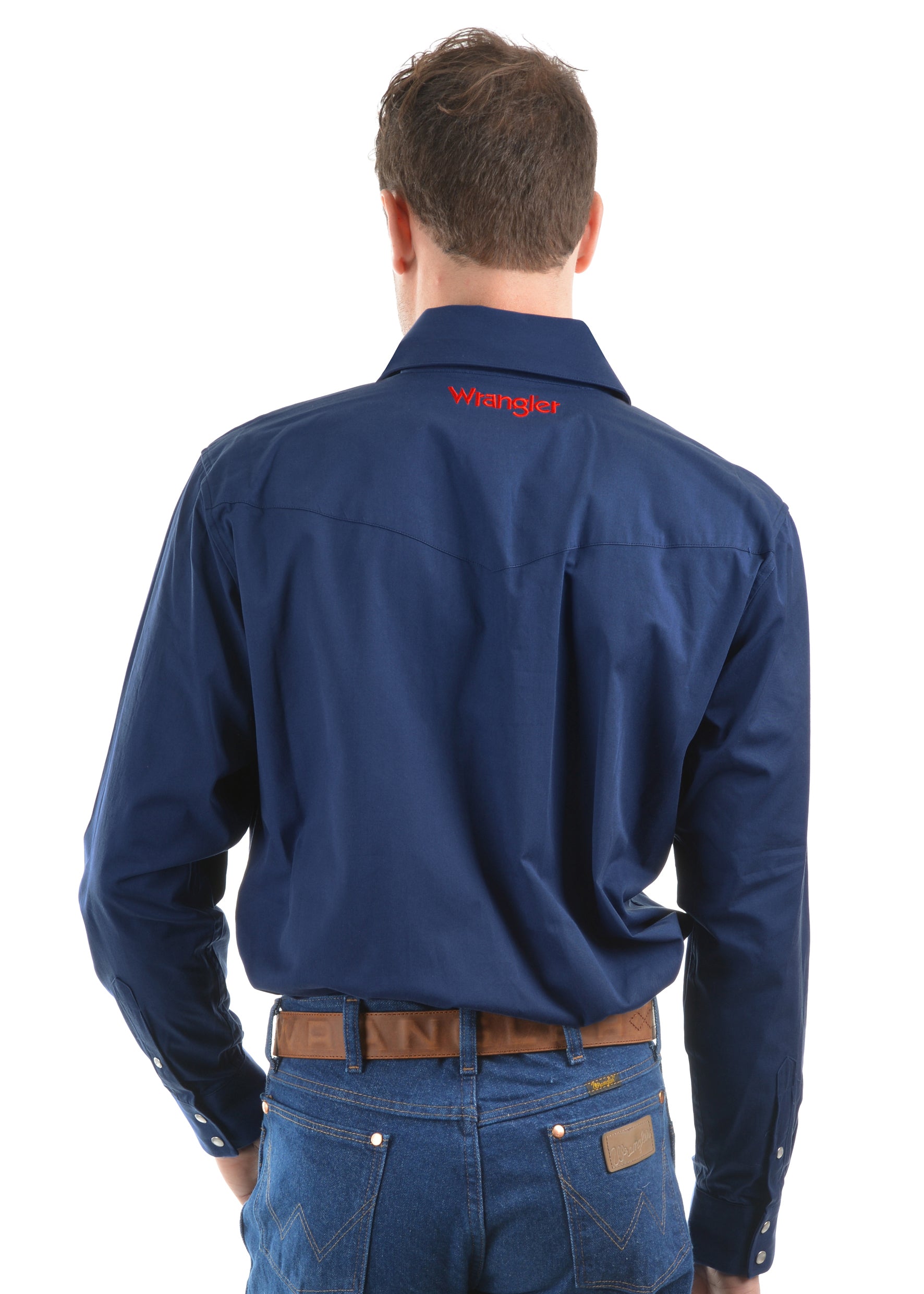 Wrangler Mns Rodeo LS Drill Shirt White / Medium