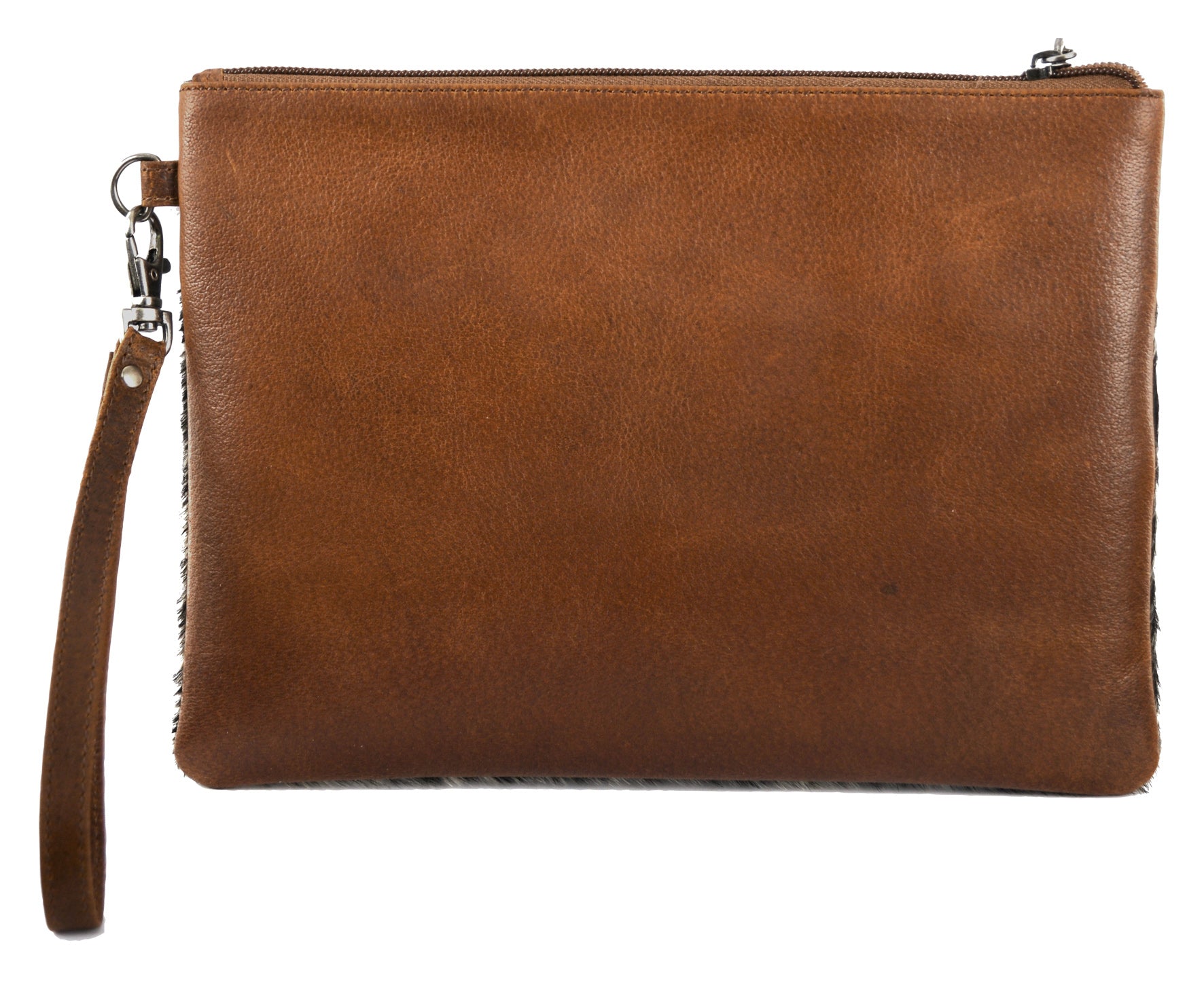 Wrangler Wmns Cowhide Clutch (Tan/Brn)%