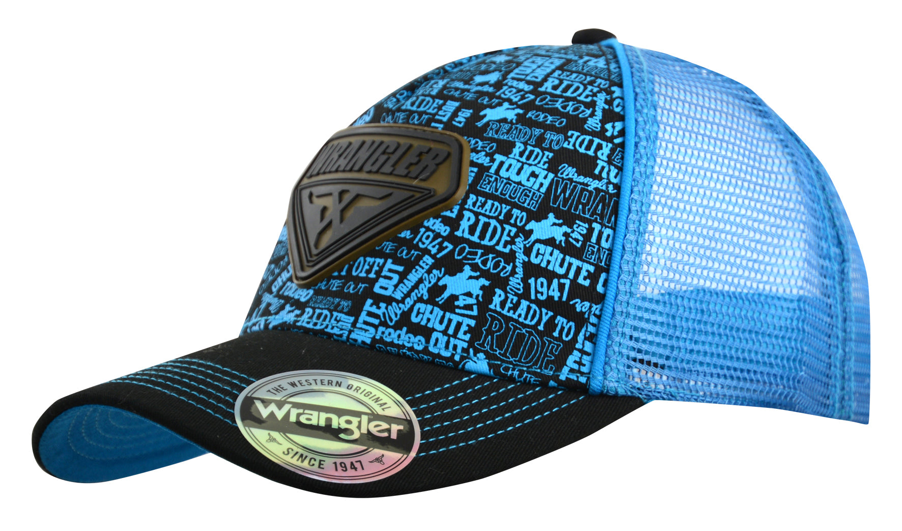 Wrangler Kids Tough Trucker Cap(Blk/Blu%