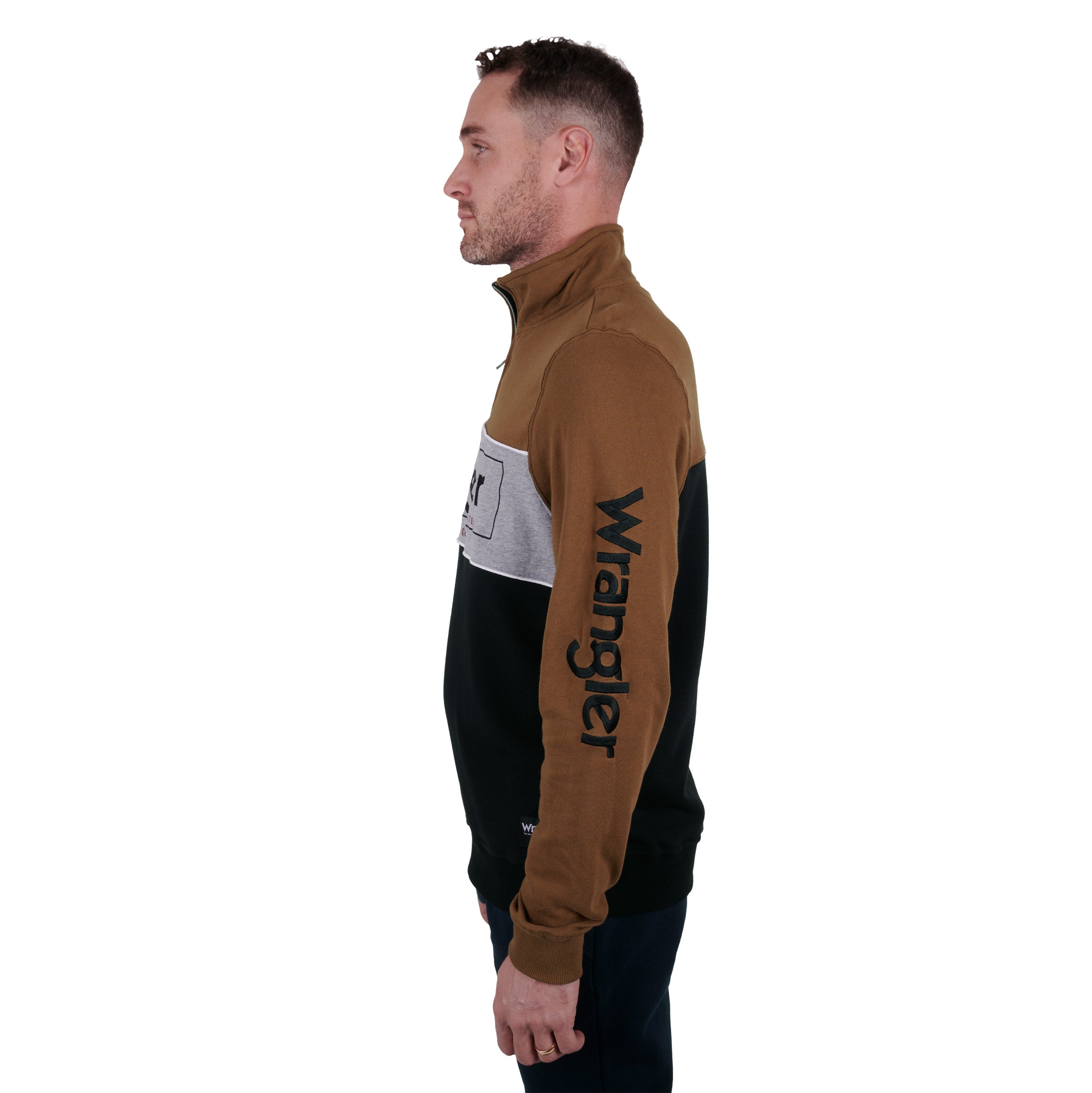 Wrangler Mens Bartlett Pullover % Tan / Large