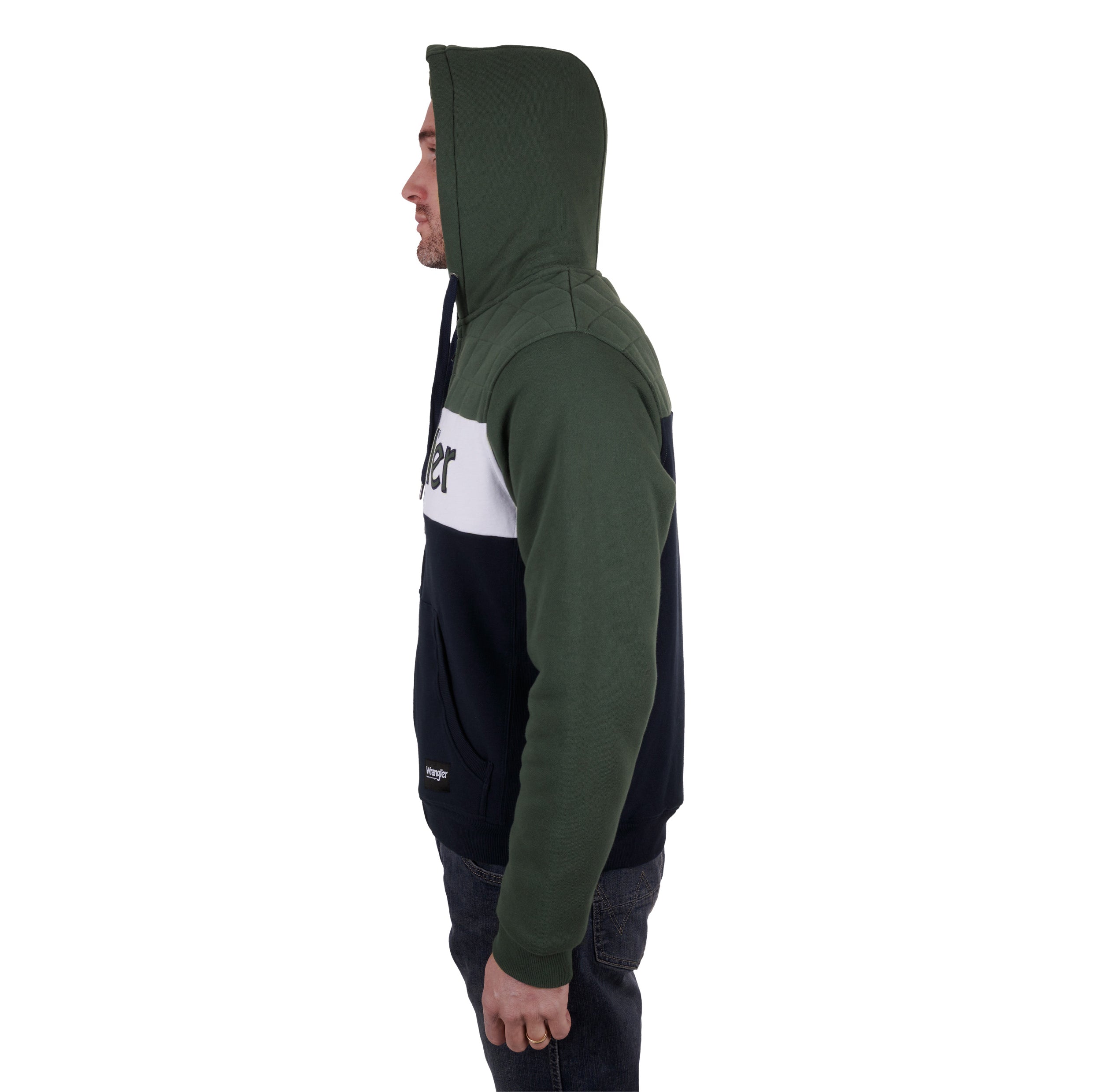 Wrangler Mens Elliot Zip Hoodie % Navy / Large