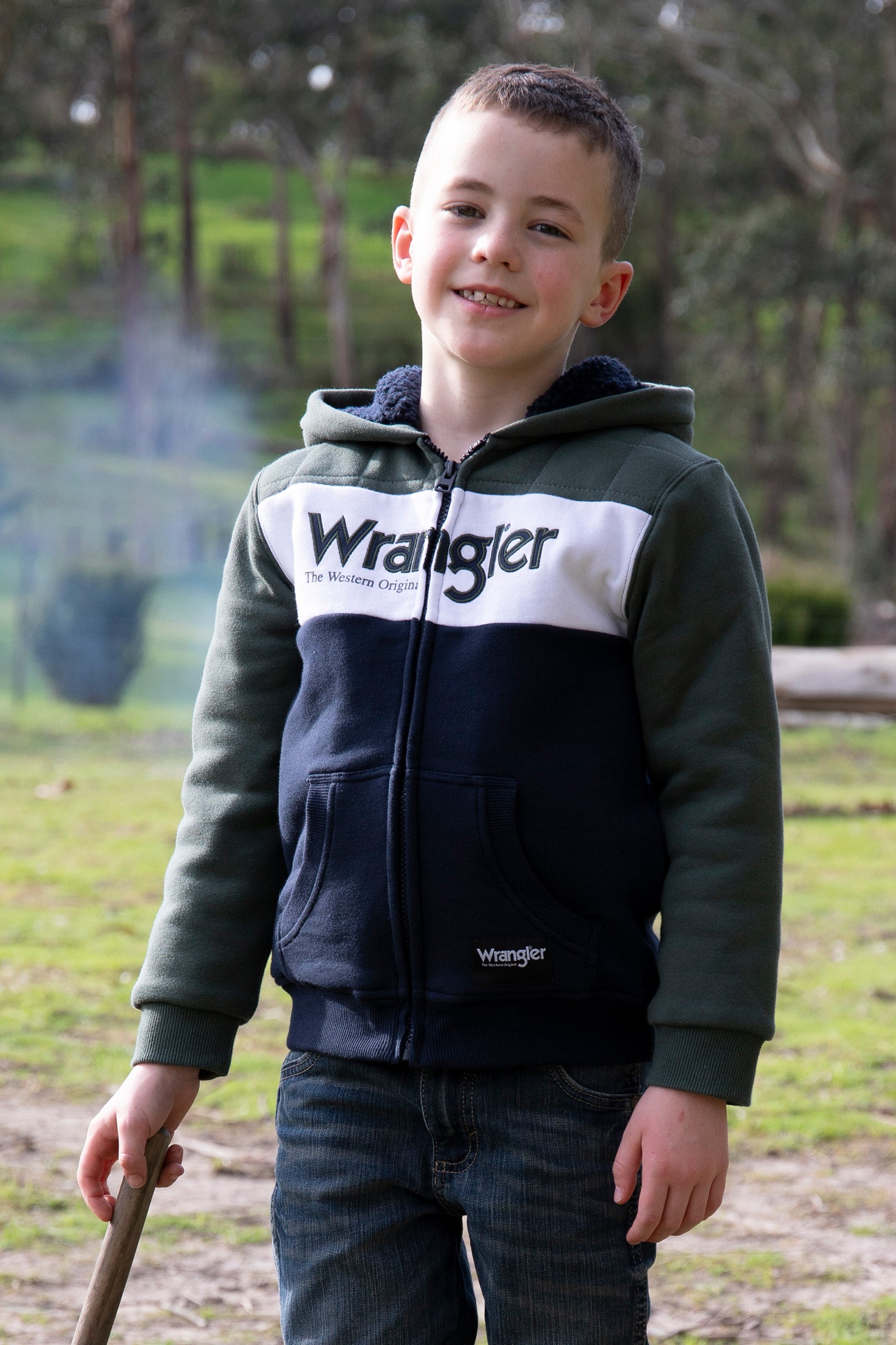 Wrangler Boys Elliot Zip Hoodie Navy / 10
