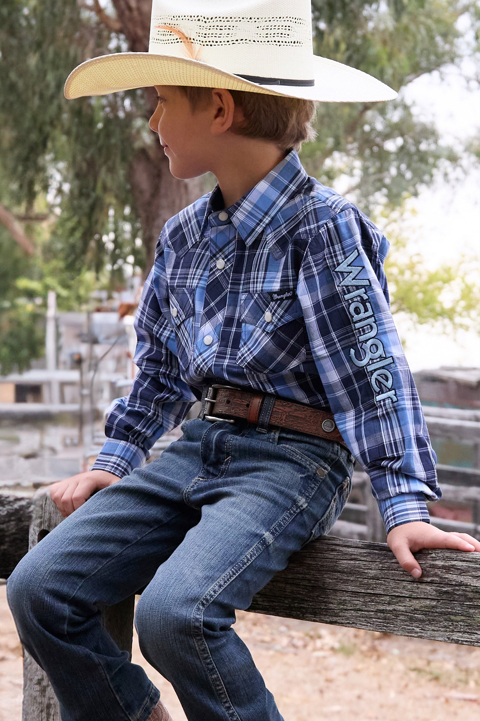 Wrangler Kids Bobbie Belt Tan / 22