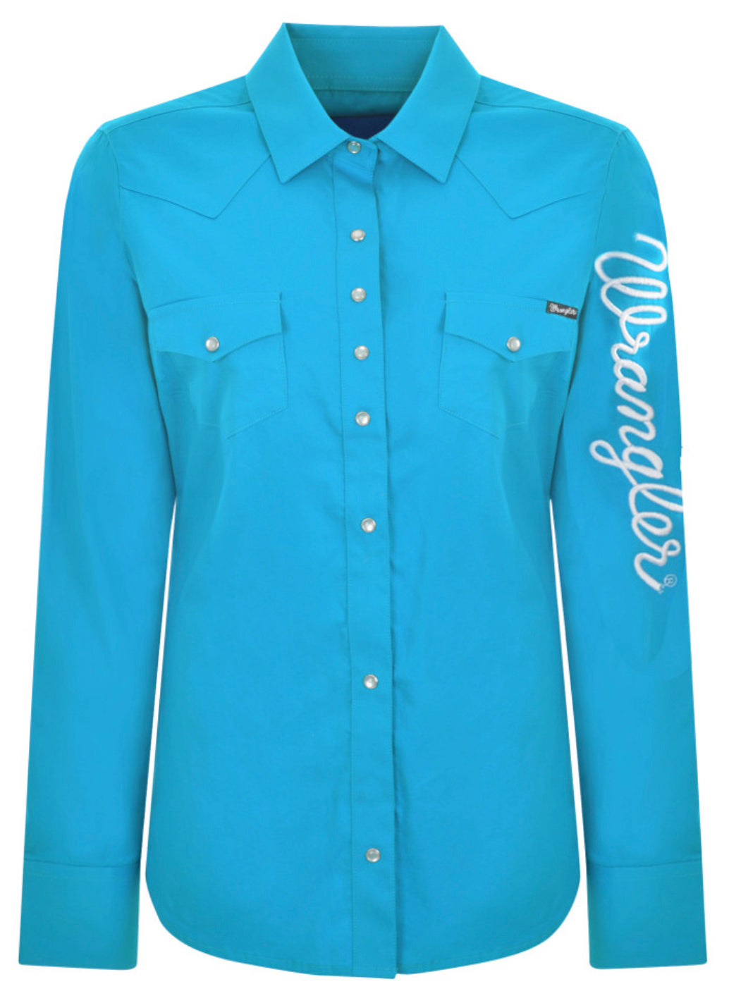 Wrangler Wms Logo Drill Shirt Aqua / 10