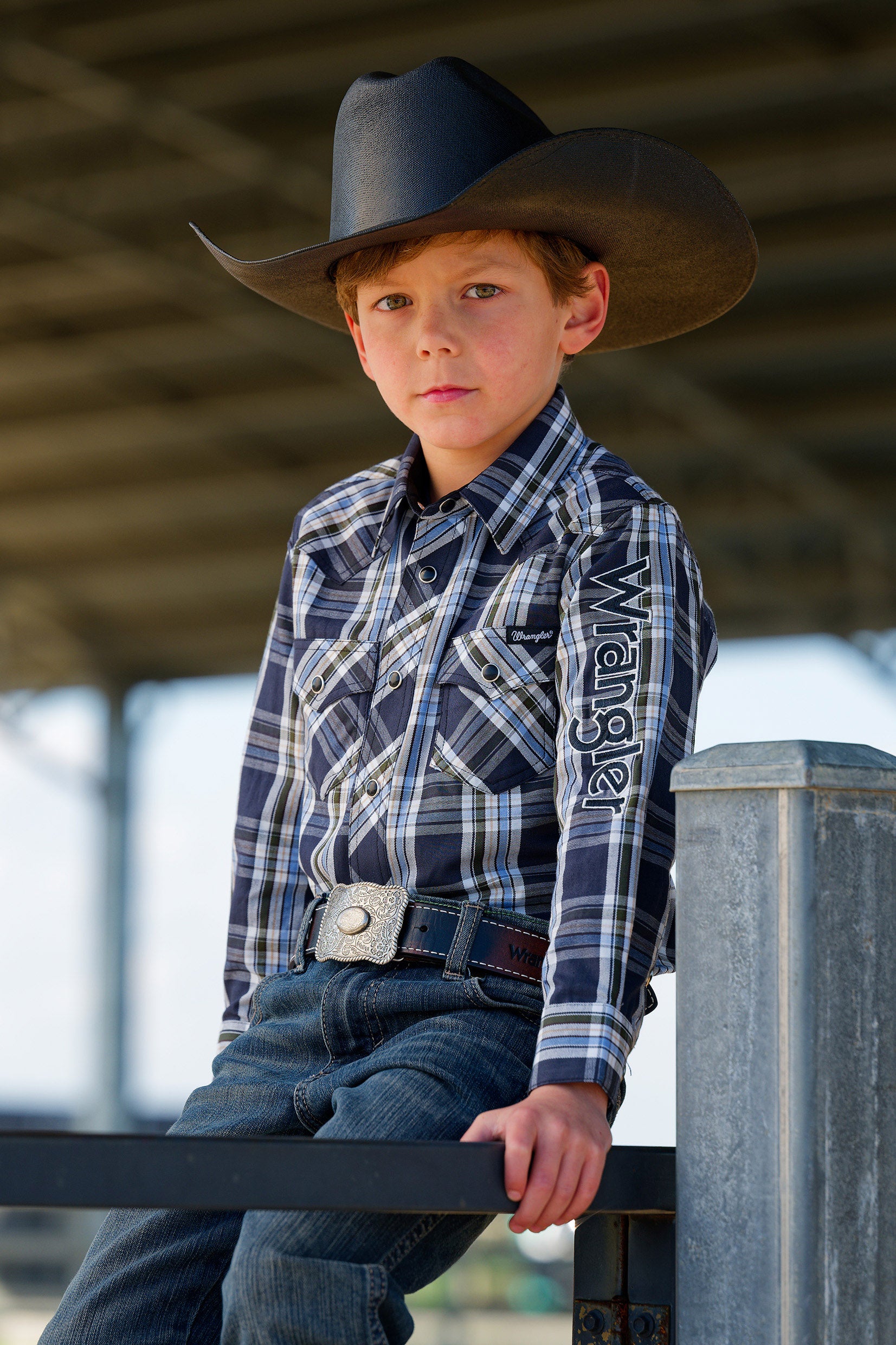 Wrangler Boys Finn Logo LS Shirt One / 10