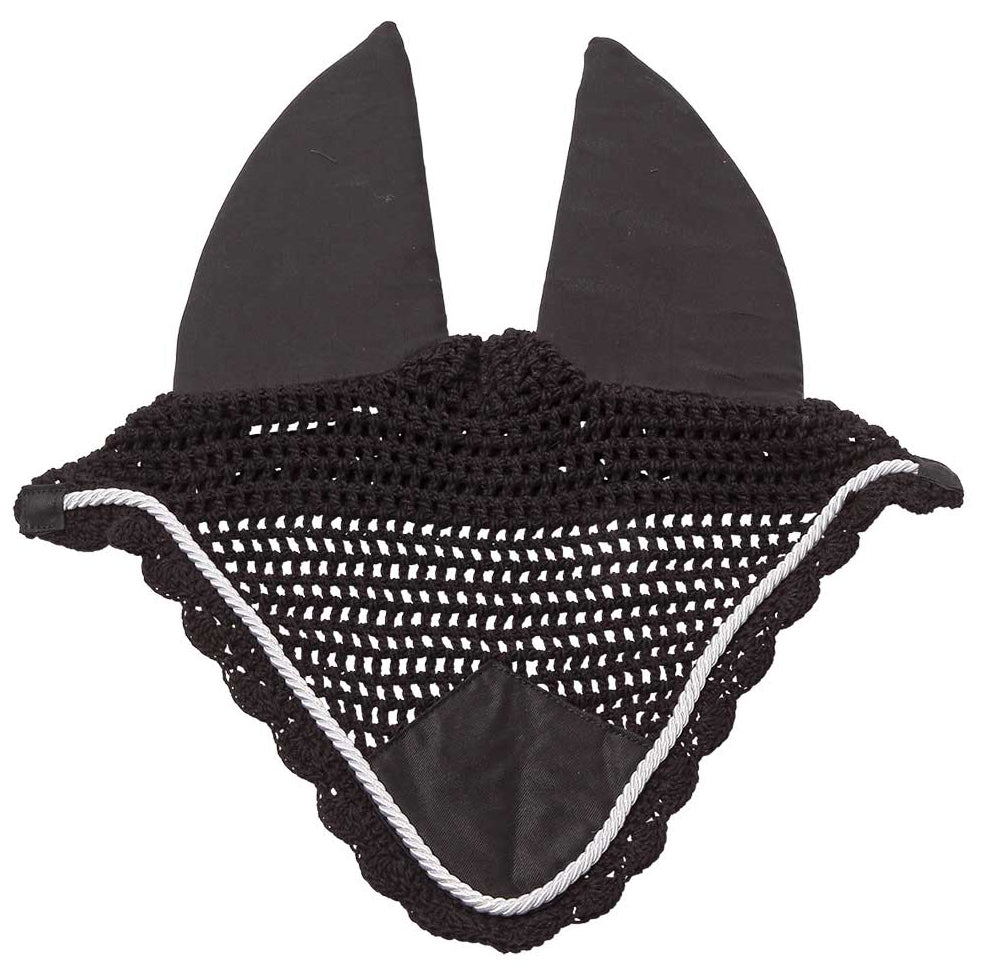 Zilco Crochet Bonnet (Black/White Pony%