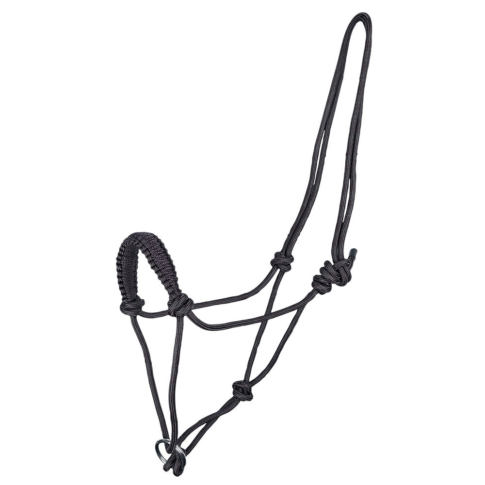 Zilco Knotted Rope Halter Ring Black / Cob