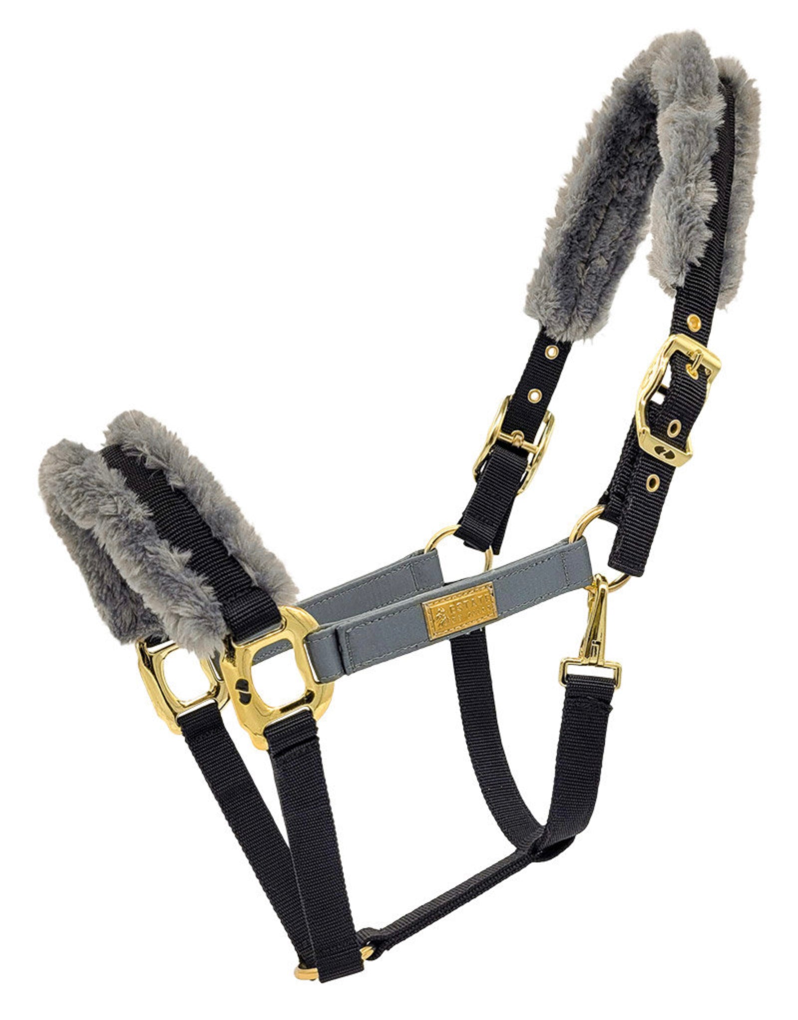 Zilco Estate Fleece Halter Navy/Burgundy / Cob
