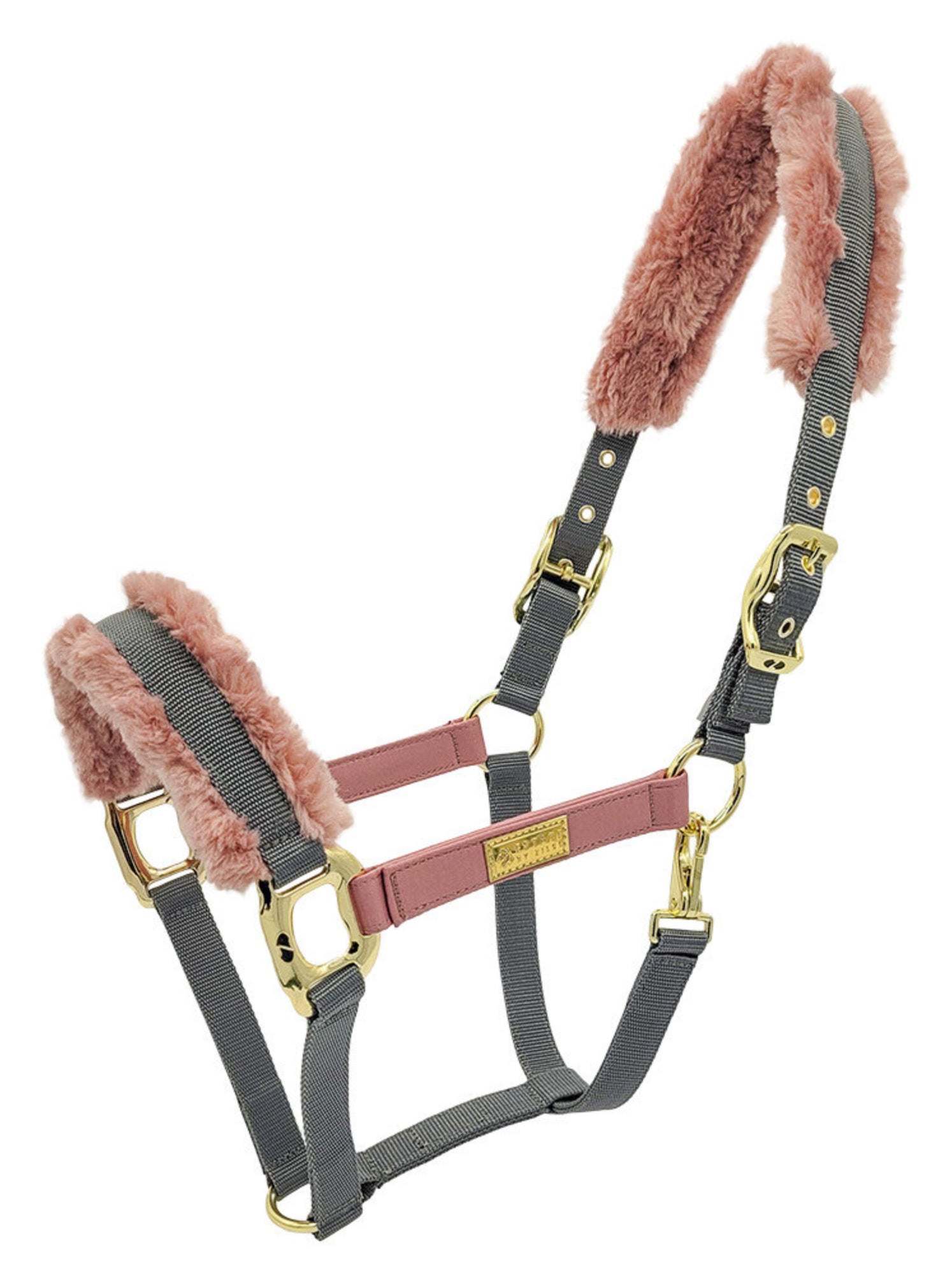 Zilco Estate Fleece Halter Navy/Burgundy / Cob