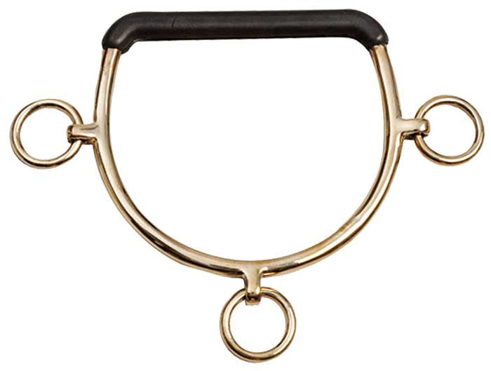 Zilco Gold Chifney Bit w/Rubber Gold / Cob