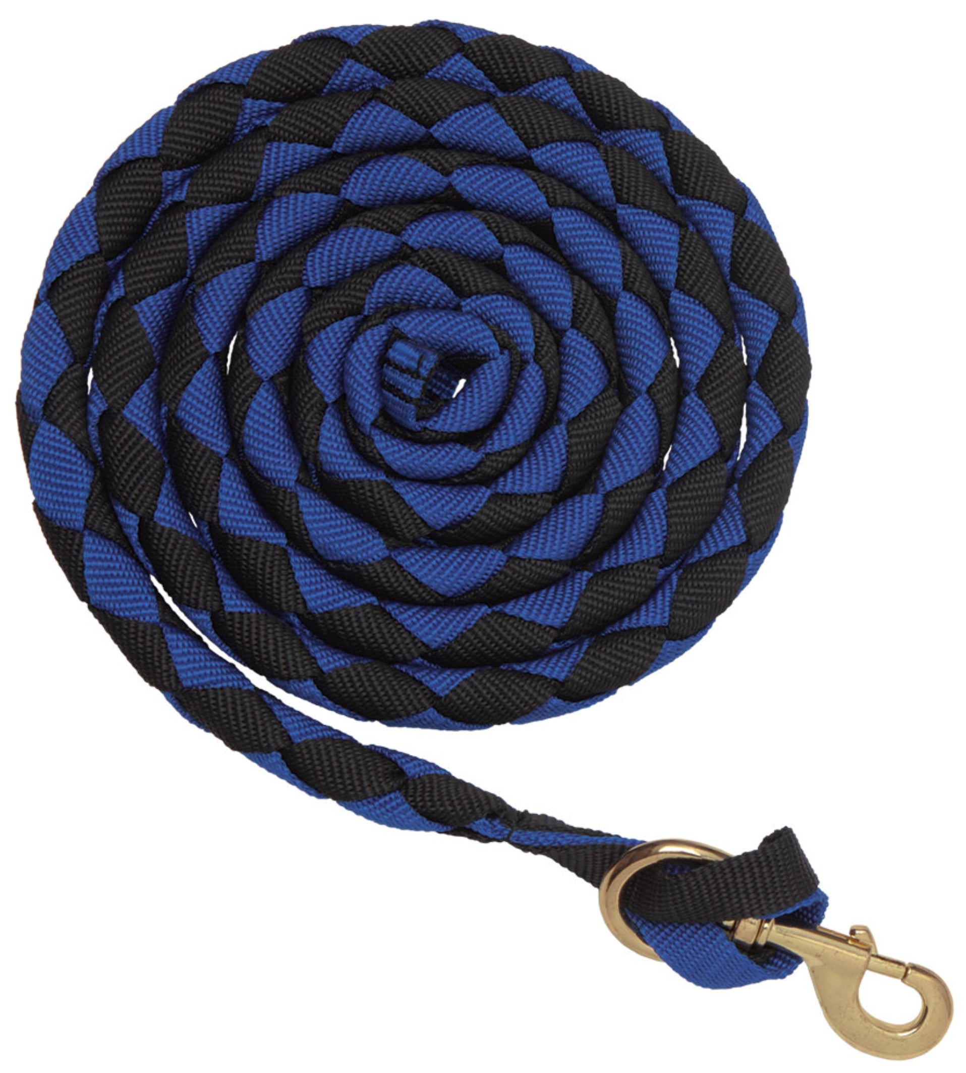 Zilco Plaited Nylon 2 Tone Lead Black/Royal Blue / All