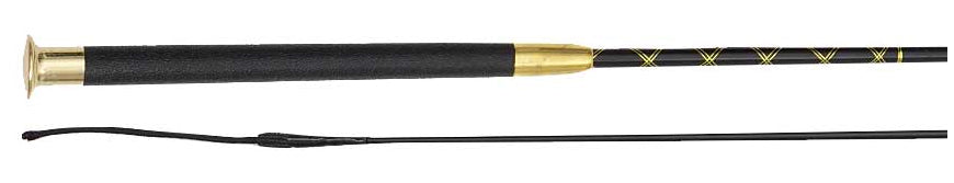 Dressage Whip w/Silver Cap Silver / 100cm